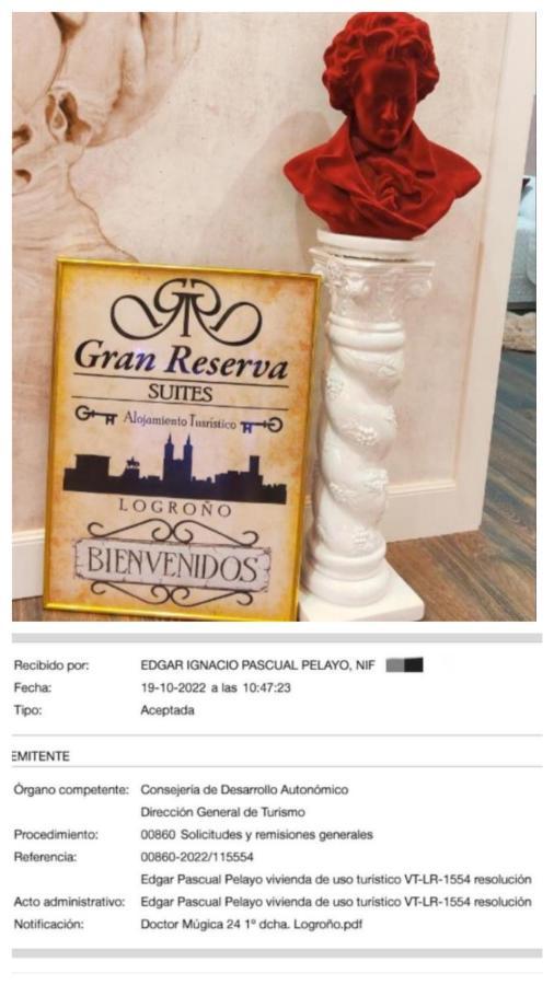 Gran Reserva Suites Centro Alojamiento Entero لوغرونيو المظهر الخارجي الصورة